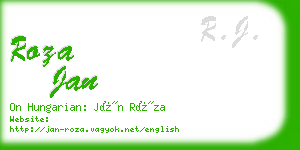 roza jan business card